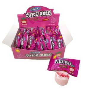TikTok Vente Chaude Roll up Everything Bonbons Halal Saveur De Fraise Gelée Gommes 18g Jus De Fraise Fruité Roll - Product Image 1