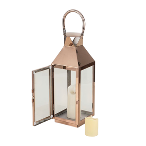 Portavelas Decorativo de Exterior con Acabado en Oro Ross, Elegante y Único, para Navidad, Hecho a Mano y Personalizado - Product Image 1