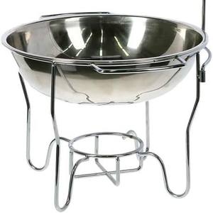 Plat à chafing rond en acier inoxydable avec couvercle en verre trempé et crochet, chauffe-plat portable pour buffets, traiteurs, fêtes et services à domicile - Product Image 5