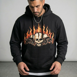 320GSM Heavyweight Thermal Fleece Men’s Tracksuit – Hoodie & <b>Sweatpants</b> <b>Set</b> with Custom Front Graphic Printed Logo - Product Image 2