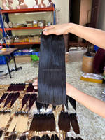 Gran venta de paquetes de cabello crudo cabello humano 8 10 12 pulgadas cabello corto Color Natural Super doble calidad dibujada al por mayor