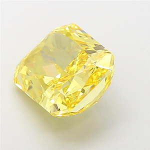 Diamant de laboratoire CVD certifié, taille coussin, jaune vif, luxueux et étincelant, pour la création de bijoux fins, pierre précieuse non montée. - Product Image 6