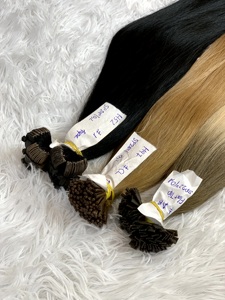 Haute qualité 100% naturel vietnamien vierge kératine Extension de cheveux italien Curl Wave Style pour génie trame gros paquet - Product Image 5