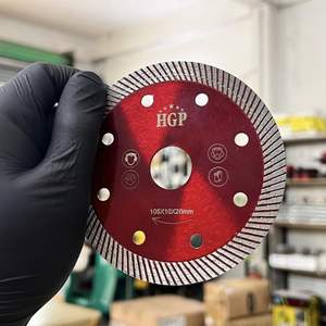 Lame de scie diamantée HGP 105 mm, 20 mm, pressée à chaud, OEM, disque de coupe turbo multi-usages pour granit, marbre, carrelage en porcelaine et béton - Product Image 4