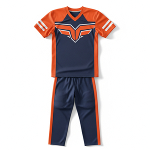 Tenue de football américain sur mesure, logo et numéro personnalisés, impression haute élasticité, légère, pour tournois professionnels, ensemble d'équipe. - Product Image 1