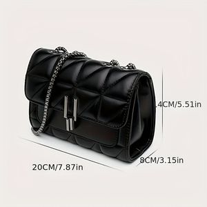 Borsa a Tracolla Mini Vintage da Donna con Chiusura Magnetica in Morbida Pelle PU con Chiusura a Scatto e Catena per il Pendolarismo Quotidiano - Product Image 3