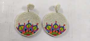Pendientes de Perlas con Cuentas de Mahjong Hechas a Mano, Último Modelo 2026, Alta Calidad, Bordado a Mano con Cuentas de Semillas, Personalizables, Regalo - Product Image 6