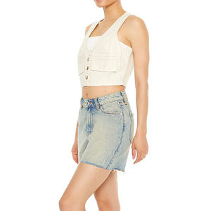 Chaqueta Corta de Moda para Mujer, Diseño Nuevo y Cómodo, Estilo Urbano, Chaqueta sin Mangas para Mujer, Estilo Informal - Product Image 5