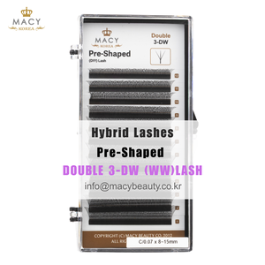 ขนตาไฮบริดแบบสำเร็จรูป Double 3-DW (WW) DIY Lash MACY BEAUTY KOREA ขนตาปลอมพรีเมียม ขายส่ง รับสั่งทำ - Product Image 1