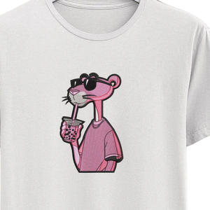 T-shirt personnalisé brodé, design de personnage rose surdimensionné, streetwear unisexe, coton de haute qualité, mode décontractée, usine OEM ODM - Product Image 5