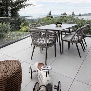 Silla de Comedor Moderna, Duradera, Ecológica e Impermeable, con Marco de Aluminio y Cuerda Tejida a Mano, Elegante, para Restaurante o Cafetería, Directo de Fábrica - Product Image 4