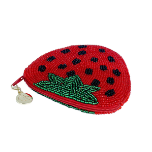 Designer Handmade Beaded Coin Pouch With Floral Art Fashion Ethnic Seed Beads Embroidery Coin Purse Bag - Product Image 5