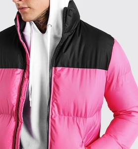 Latest Style Warm Custom Made Men Puffer Jacket Wholesale Top Quality Colour Block Bubble <b>Winter</b> <b>Thick</b> Polyester <b>Coat</b> - Product Image 5