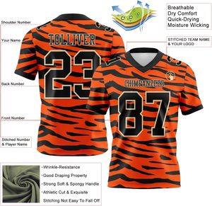 เสื้อฟุตบอลอเมริกันลายอาร์ไกล์แบบกำหนดเองสำหรับเด็กผู้ชาย คอวี แขนกุด ระบายอากาศได้ดี ผลิตจากโพลีเอสเตอร์ 100% ชุดยูนิฟอร์ม สามารถใส่ชื่อทีมหรือชื่อใดก็ได้ด้านหน้า - Product Image 3