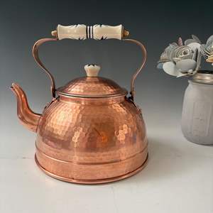 Bouilloire à thé vintage en cuivre, théière de luxe en cuivre pour faire bouillir de l'eau, du thé ou du café, pour cuisinière, maison, hôtel, restaurant, ustensiles de cuisine - Product Image 5