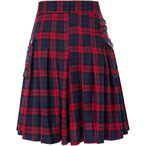 <b>Men's</b> <b>Black</b> Cotton <b>Kilt</b> Solid Color Pleated Design Regular Fit Adult Size In-Stock - Product Image 5
