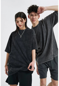 T-shirt en coton tricoté pour homme, coupe classique, couleur unie, col rond, manches courtes, décontracté, respirant, imprimé en sérigraphie - Product Image 4
