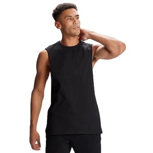 Men's 100% Cotton Knitted Breathable Casual High Quality Oversize Tank <b>Top</b> OEM Service Latest Design - Product Image 5