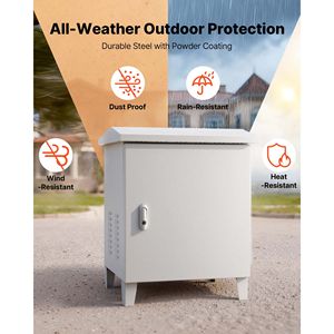 Armadio Aeratore per Laghetto da Esterno Resistente alle Intemperie 16.9 X 19.7 X 22.8 con Spazio per Ventilatore di Raffreddamento e Presa di Corrente AC - Product Image 5