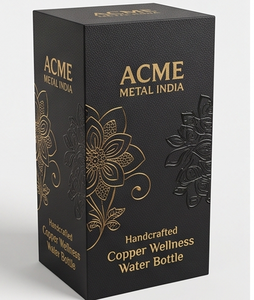 Deluxe Floral Design Printed <b>Copper</b> Water Bottle With <b>Screw</b>-On Lid For Daily Hydration Travel Gym Yoga Office And Hiking - Product Image 6