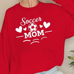 Fútbol MOM con corazones sudaderas de mujer - Product Image 1