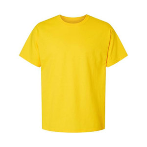 Camiseta Casual de Hombre, Cuello Redondo, Manga Corta, Color Amarillo y Negro, Corte Regular, Impresión Serigrafiada, Secado Rápido, Tejido de Punto, 100% Algodón - Product Image 2