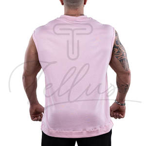 Nouveaux débardeurs de sport personnalisés avec logo, pour musculation, hommes, sans manches, coupe ajustée, style hoodie, t-shirt court - Product Image 6