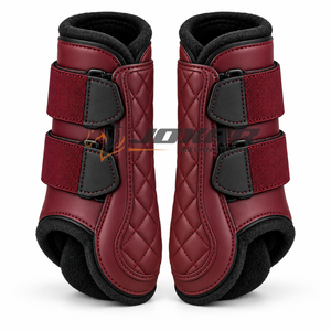Bottes de brossage équestres personnalisables de haute qualité avec doublure lisse et sangles réglables pour la protection des jambes du cheval – Utilisation quotidienne - Product Image 3