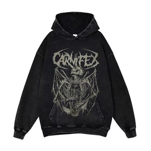 Custom Oversized DTF DTG Rhinestone Hoodie for Men Streetwear Fashion Pullover Sweatshirt Factory Wholesale - Product Image 1