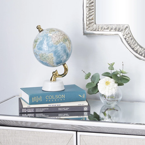 Globe terrestre antique de luxe, sculpture moderne en métal, finition polie de qualité supérieure pour bureau, salle d'étude, bibliothèque et événements spéciaux, au meilleur prix - Product Image 2