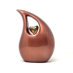 Fabricant en gros Uzair Handicrafts – Nouvelle urne funéraire artisanale au design innovant, fournisseur de urnes en métal émaillé en forme de goutte d'eau, nouveau look - Product Image 2
