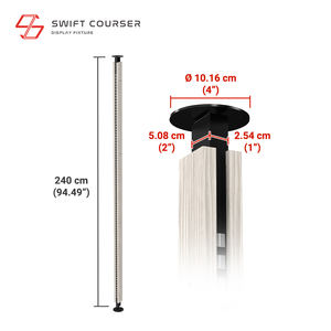 Nuevo Diseño de Exhibidores Metálicos de Pared a Techo para Tiendas de Ropa - Product Image 2