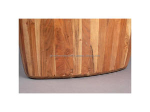 Mesa de centro redonda de madera maciza asequible, mesa auxiliar moderna de madera para sala de estar, mesa de centro de madera rústica, muebles de madera natural - Product Image 4
