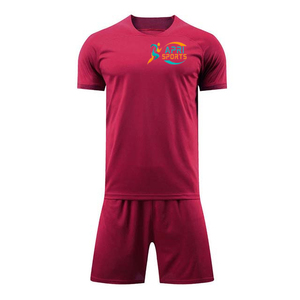 Conjunto de Uniforme de Fútbol Rojo para Hombre Apri Sports, Camiseta de Manga Corta con Cuello Redondo, Poliéster Ligero, Ajuste Atlético, Uniforme para Toda Temporada - Product Image 1