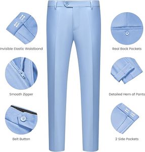 Costume de marié haut de gamme, pantalon et veste, pour mariage et soirée - Product Image 6