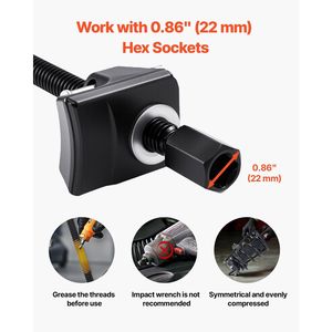 Lot de 2 compresseurs de ressorts hélicoïdaux robustes pour réparation automobile, portée 10,4 pouces, compatibles avec les compresseurs de ressorts de suspension de 0,86 pouce - Product Image 3