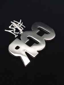 Collar con Colgante CCR Personalizado en Oro Blanco con Letras 3D con Incrustaciones de Diamantes # 31 Piedras de Moissanita y Topper para Hombre - Product Image 3