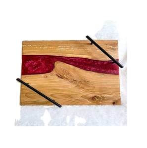 Handcrafted Wood & Resin <b>Serving</b> Tray <b>Set</b> Stylish Decorative Tray for Coffee Table Breakfast <b>Serving</b> & Luxury Home Decoration - Product Image 6