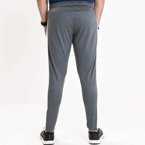 Pantalon de survêtement gris pour homme avec taille élastique et cordon de serrage, rayures latérales, décontracté, léger, séchage rapide, idéal pour le printemps - Product Image 3