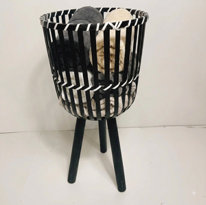 Panier d'entrée moderne décoratif, porte-parapluies et organisateur de sol multifonctionnel, panier de sol décoratif - Product Image 4