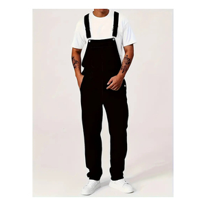 Pantalones de Mezclilla Negros para Hombre, Estilo Casual, Cintura Alta, Corte Regular, Color Sólido, de Algodón para Primavera - Product Image 6