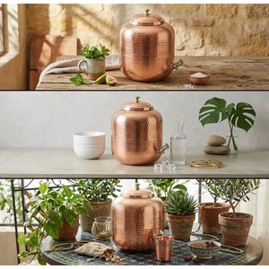Jarra Dispensadora de Agua Premium Hecha a Mano de Cobre Puro, Resistente al Óxido, Ecológica, Ligera, Apta para Lavavajillas, Ayurvédica y Saludable - Product Image 6