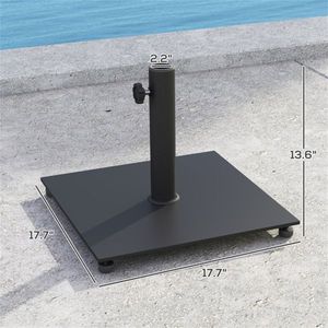 Ombrellone da Giardino Quadrato con Base in Acciaio Inox e Ferro per Ristoranti, Hotel, Spiaggia o Uso Domestico - Resistente alla Pioggia - Product Image 3