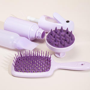 Ensemble brosse à cheveux et peigne pour femmes démêlant poils de bord coiffant queue de rat à dents larges bouteilles de pulvérisation queue de cheveux <span class=keywords><strong>Topsy</strong></span> - Product Image 6