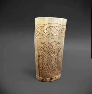 Verres à shot vintage en corne, faits à la main, écologiques, compatibles lave-vaisselle, pour cocktails, fêtes et mariages, pour la consommation de bière - Product Image 4