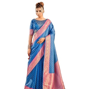 Magnifiques sarees banarasi avec tissage zari pour la vente en gros - Product Image 2