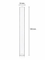 Tube indicateur de niveau d'eau en verre borosilicate de haute qualité G010-14-54-A, résistant à la chaleur, pour bouilloires électriques, 12x125 mm.
