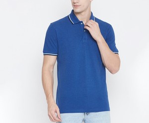 เสื้อเชิ้ตแขนสั้นผู้ชาย คอปกคลาสสิก ผ้าฝ้าย 100% ระบายอากาศได้ดี พิมพ์ลายลำลอง รับผลิตตามแบบ (OEM) ขายส่ง สีน้ำเงิน - Product Image 3