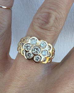 Igi/gia วงแหวนแต่งงาน/แหวนหมั้นเพชรแบบวินเทจ14K สีเหลืองทองสำหรับใส่ได้ทั้งชายและหญิงสำหรับงานเลี้ยงครบรอบ - Product Image 4