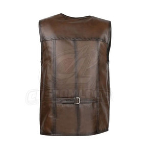 Gilet en cuir pour homme Signature Comfort, cuir de haute qualité, design classique, sensation légère, faible MOQ - Product Image 3